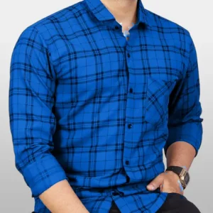 blue-and-black-shirt